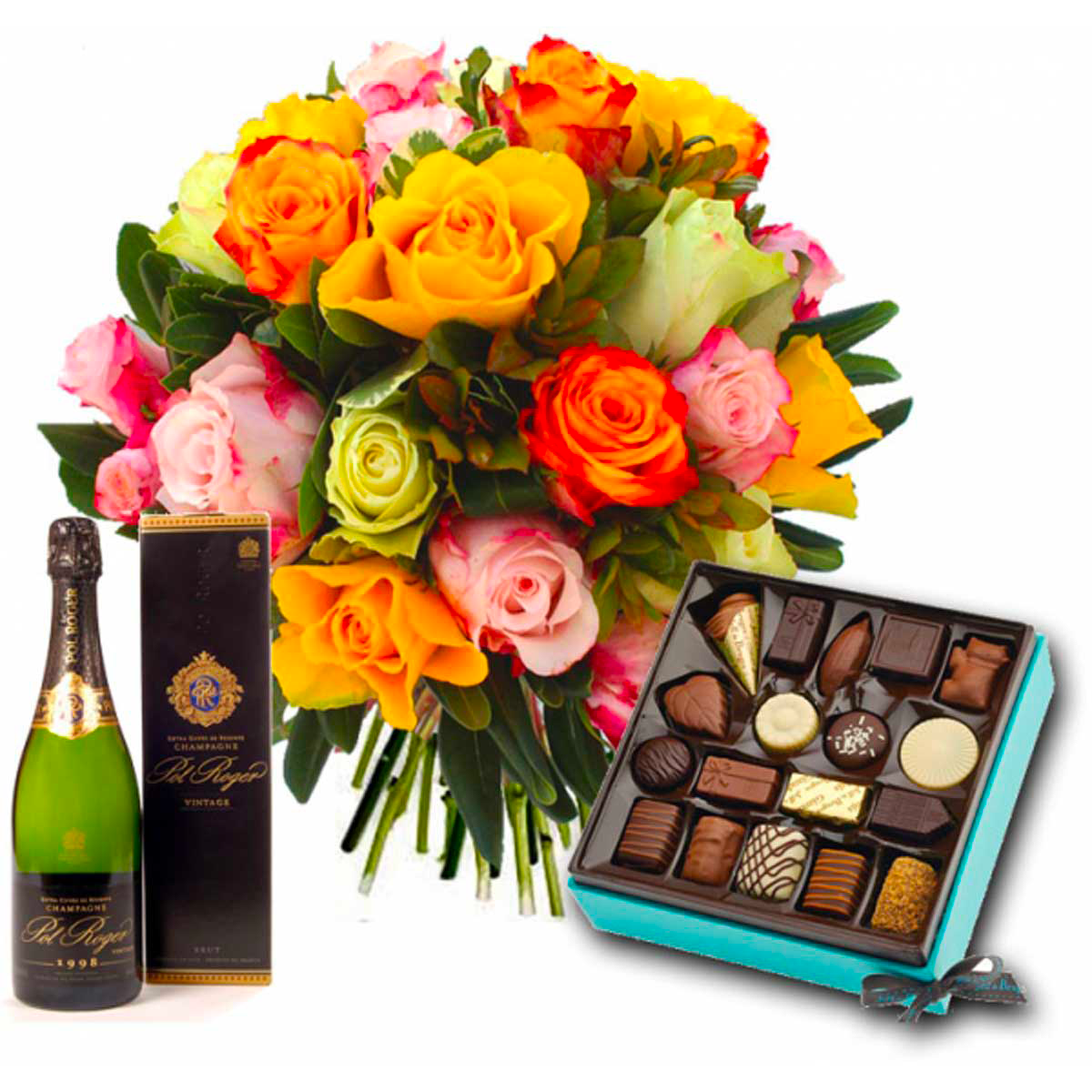 Bouquet Cézanne Chocolats Champagne - livraison fleurs 7j/7 - Bloomings
