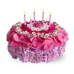 gâteau floral Fraisier