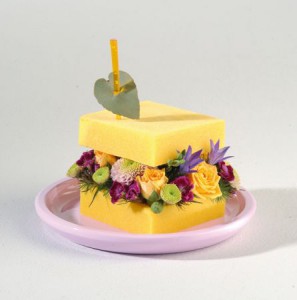 gateaux de fleurs: sandwich de fleurs