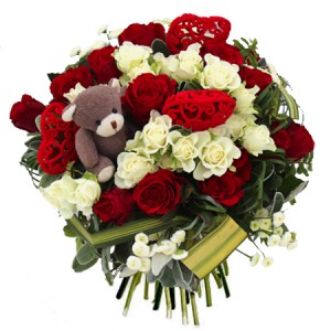 bouquet de fleurs saint-valentin