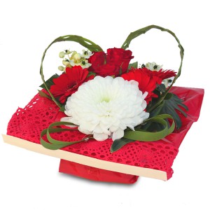 bouquet saint valentin: composition florale "fashionista"