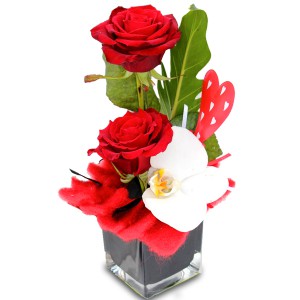 bouquet saint valentin: composition "Traviata"